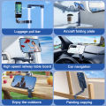 Oatsbasf Portable Phone Holder for Travel Hand-Free Selfie Phone Stand for Trip Plane Tray Table Foldable Phone Mount w/ Clamp. 