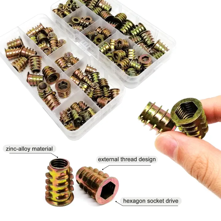 165/75/55pcs%20Threaded%20Insert%20Nut%20E-nut%20M4%20M5%20M6%20M8%20Set%20Kit%20For%20Wood%20Furniture%20Bed%20Cabinet%20Table%20Embedded%20Hex%20Hexagon%20Socket%20Head%20-%20Image%202