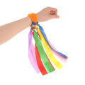 Children's Wrist Ribbon Team Sports Pompom Cheerleading Big Match Pom Club Dance Props Elastic Bracelet With Elastic Rope.
