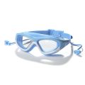 Children's Fashion Swimming Glasses Earplugs Waterproof Anti-fog Big Frame Diving Silicone HD Swimming Glasses. 