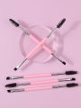 5PCS Multi-functional Pink Double-headed Mascara Brush, Eyebrow Brush, Beginner's Eye Makeup Tool Mascara Curl Makeup Brush.