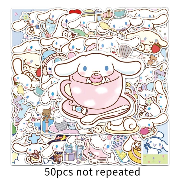 Ready to ship! Cinnamoroll Sanrio sticker, 50 different pattern waterproof sticker