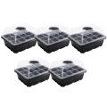 1-5PCS Planting Seed Cover Nursery Tray Box 12 Holes Plant Seedling Germination Planting Pot Mini Greenhouse Plant Starter Tray. 