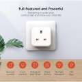 Tuya WiFi Smart UK Plug Outlet Compatible with Alexa, Assistant,App and Voice Control,No Required Hub,UK (16A), White. 