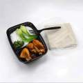 Disposable Two compartment Tray with lid 50Pcs/Pkt. 