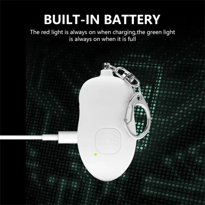 Personal%20Alarm%20LED%20Flashlight%20Rechargeable%20Whistle%20Security%20Alarm%20Keychain%20for%20Night%20Running%20Traveling%20Elderly%20Travelling%20130dB%20-%20Image%204