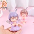 1PC Cute Angel Anne Figurines Cake Decoration Kawaii Angel Figure Toys For Birthday Party Cake Desktop Decor Ornament. 