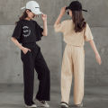 New Spring Summer Teenager Girls Clothing Sets Children Short Tops T Shirt And Pants 2Pcs Kids Tracksuit 5 6 8 10 12 14 Years. 