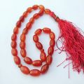 Oval Shape Yamni Aqeeq Stone Tasbeeh 8mm by 12mm Size | Muslim Prayer Beads. 