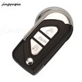 Jingyuqin 2/3 Buttons Flip Folding Remote Car Key Shell Case Fob For Citroen DS3 With Uncut VA2 Blade Housing Cover.