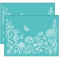 2Pcs 11x8.6 Inch Silk Screen Printing Mesh Transfer Sets - Plants Pattern Stencil for DIY Painting on Wood T-Shirts. 