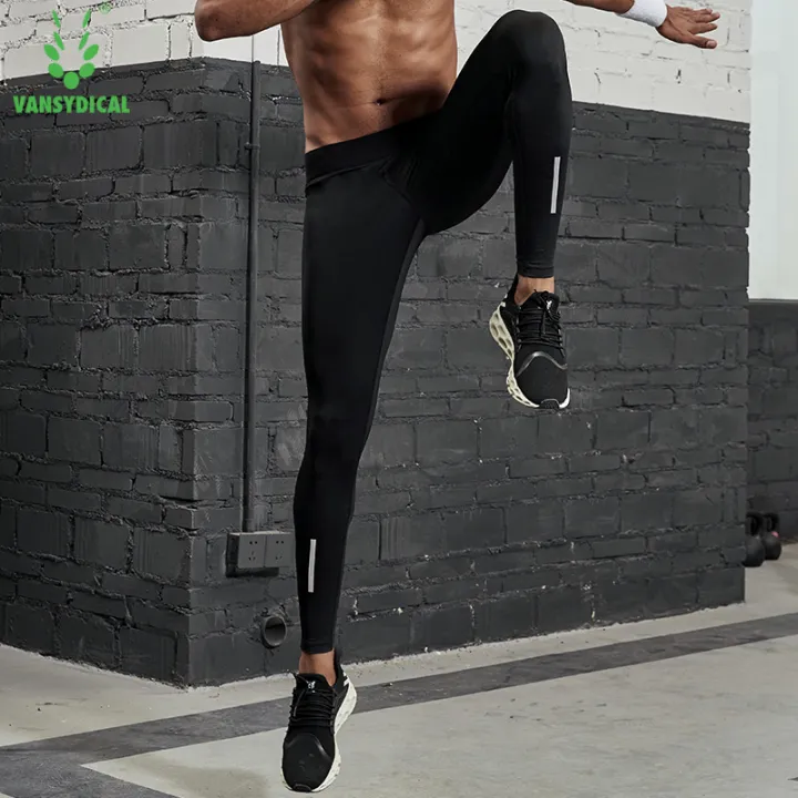 VANSYDICAL%20Compression%20Pants%20Men%20Running%20Tights%20with%20Reflective%20Striped%20Basketball%20Legging%20Workout%20Elastic%20Waist%20Trousers%20Men%20-%20Image%203