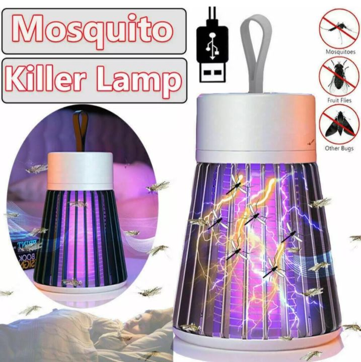 Electric Mosquito Killer Lamp Portable LED Light Fly Bug Attractant Zapper Trap