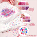 720+pcs 6 Styles Glass Seed Beads 3mm, Glass Seed Beads Round Pony Beads Mini Spacer Loose Beads for DIY Craft Bracelet Necklace.