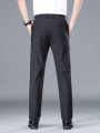 Summer Thin Stretch Trousers Men Elastic Waist Korean Classic Black Gray Blue Business Casual Formal Pants Male Brand. 