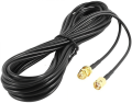 RP-SMA to SMA Extension Cable - Male to Female Coaxial Feeder Wire for WiFi Antenna/Router/RG174 Network Card. 