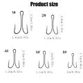 Fishing Double Hooks Set Classic High Carbon Steel Dual Frog Hooks Barb Fishing Bait Hooks Saltwater Freshwater 1#-8#.