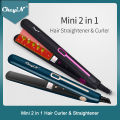Mini Professional 2 in 1 Portable Hair Curler Hair Straightener Flat Iron Hairs Straightening Corrugated Iron Styling Tools 48. 
