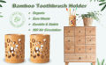 Bamboo toothbrush holder bamboo toothbrush accessories toothbrush pen makeup brush organizer biodegradable (Circular ).