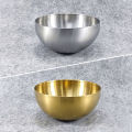 Gold Stainless Steel Fruit Salad Bowls Soup Rice Noodle Ramen Bowl Kitchen Tableware Utensils Food Container Mixing Bowls. 