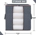 6 Pack Clothes Storage, Foldable Blanket Storage Bags, Storage Containers for Organizing Bedroom, Closet, Clothing, Comforter, Organization and Storage with Lids and Handle. 