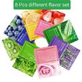 BIOAQUA 8 Piece/Set Plant Fruit Mask Hydrating Moisturizing Skin Color Skin Facial -25 G/Each.. 