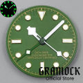GRAMOCK 29mm  Red Vintage Green Sterile Watch Dial Hands Sets Luminous For NH34 NH35 Movement Men's Watch Accessories Parts. 
