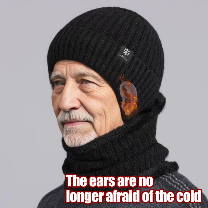 Outdoor%20Men%20Winter%20Knitted%20Hat%20Plush%20Warmth%20Peaked%20Cap%20Earmuff%20Casual%20Fashion%20Faux%20Fur%20Lined%20Hooded%20Hats%20Cycling%20Ear%20Protection%20-%20Image%202