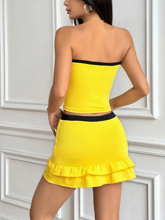 Plus%20Size%202025%20Summer%20New%20Spice%20Girls%20Letter%20Bustier%20Top%20Lace%20Up%20Bowknot%20Halter%20Skirt%20Two%20Piece%20Set%20Trendy%20%20-%20Image%205