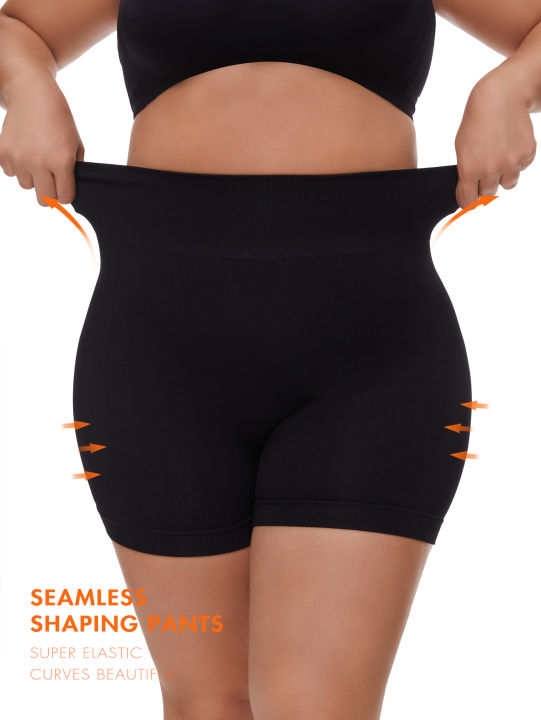 Plus%20Size%20Women's%20Seamless%20Shapeing%20Shorts%20High%20Waist-Lift%20Shapeing%20Panties%20Safety%20Leggings%20Yoga%20Pants%20-%20Image%203