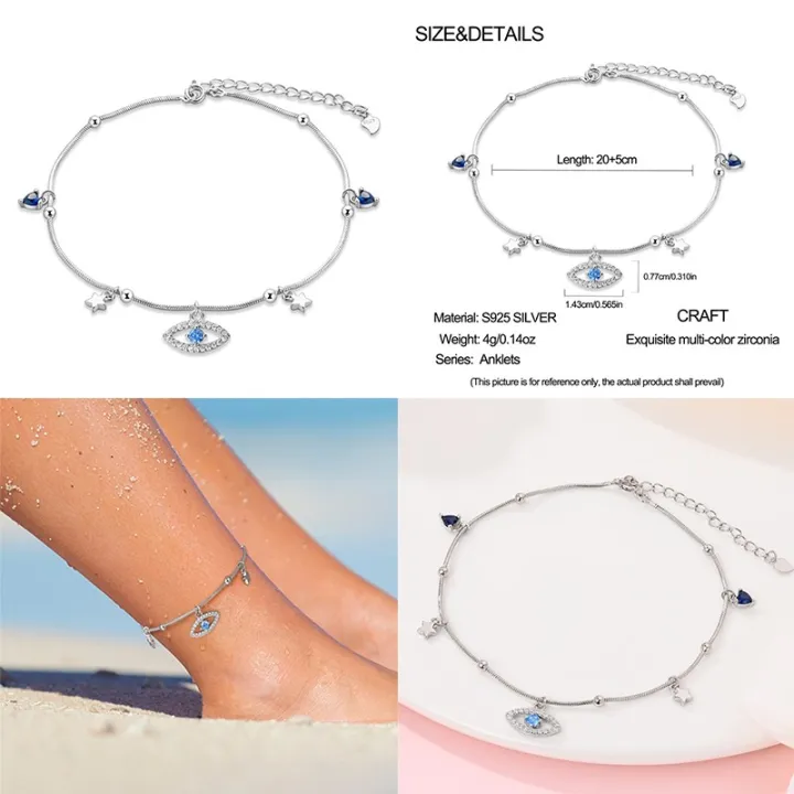 2025%20Original%20Design%20100%25%20925%20Sterling%20Silver%20Pink%20Love%20Heart%20Anklet%20Suitable%20For%20DIY%20Jewelry%20Making%20Valentine'S%20Day%20Gift%20-%20Image%205