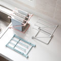 Desktop folding vertical rag storage rack kitchen paper towel rack countertop cup rack towel rack storage rack. 