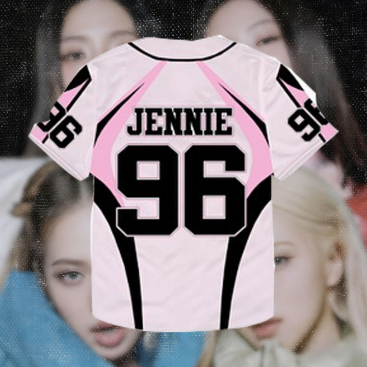 2026%20New%20Y2K%20Korean%20Girl%20Group%20Concert%20T-Shirt%20Ros%C3%89%20Letter%20Print%20Oversized%20Short%20Sleeved%20Fashion%20Casual%20Women's%20Sports%20Jersey%20-%20Image%204