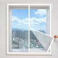 Zippered No-Drill Self-Adhesive Window Screen, Easy Mosquito and Insect Protection for Living Rooms and Bedrooms. 