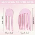 2pcs 3Teeth + 6Teeth Fluffy Hair Roots Clip Comb Lazy Hair Top Styling Curling Barrel Portable Korean Volume Wind Sculpting Comb. 