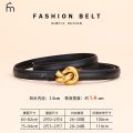 Real Leather Knot Belt for Women, Fashionable Belt with Buckle, Dress and Jeans Belt. 