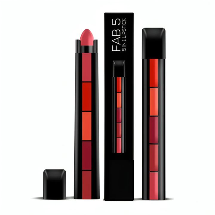 💄 5 in 1 Matte Lipstick – Pop Up Lipstick Pen | Multi Shade Waterproof ...