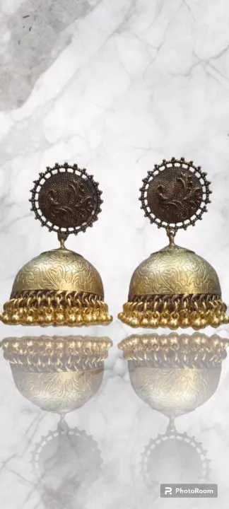 Antique%20Golden%20Jhumkas%20-%20Image%204