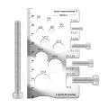 Space-saving Screw Measurement Tool, Industrial Pitch Gauge Ruler for Bit, Bolt, Nut, Craft.