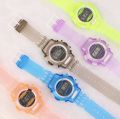 Children Sport Watch for Girls Boys Teens Kid Digital  Clocks Wristwatch Transparent Jely. 