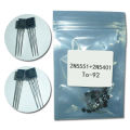 50PCS/Lot Transistor kit BC547 and BC557, 2N5551 and 2N5401 ,BD140 and BD139 NPN PNP Transistor TO-92/126 Triode Transistor set. 