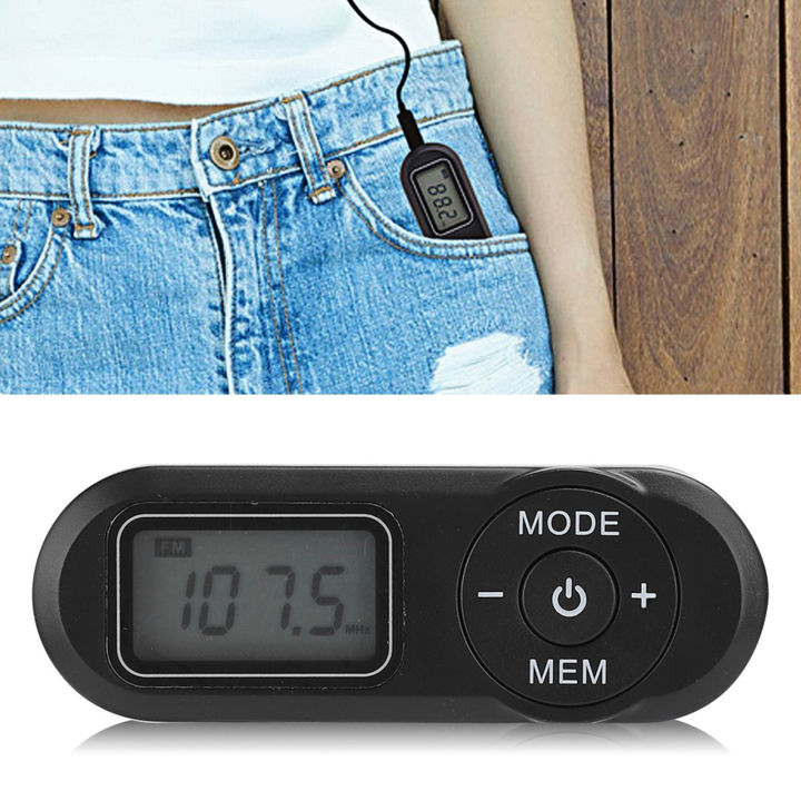DSP%20Mini%20Portable%201.1inch%20LCD%20Digital%20FM%20Radio%20Music%20Player%20Black%20with%20Earphone%20-%20Image%204
