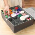 Premium Foldable Underwear & Socks Storage Organizer Box with Lid – 24 Grid Closet & Drawer Divider for Neat Wardrobe. 