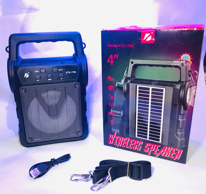 KTS 1706 Solar Rechargeable MP3 Portable with 4 inches Loud Speaker