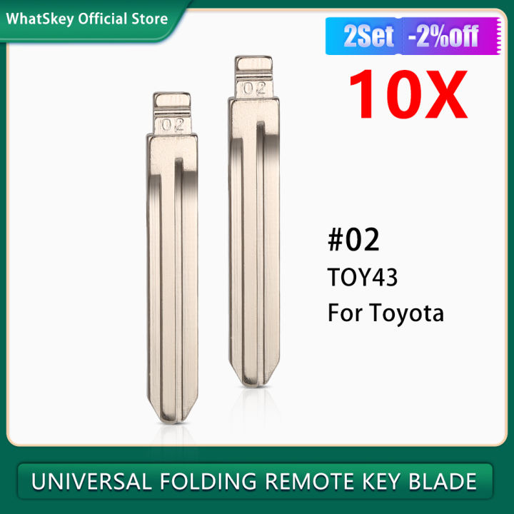 10Pcs Metal Flip Uncut Blank Key Toy43 Blade #02 For KEYDIY/Xhorse For ...