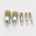 Wire Brush Drill Rod Rust Removal Polishing Wheel Wire Wheel Brushes Cup Rust Rotiary Copper-plated Steel Wire Brush Tool. 