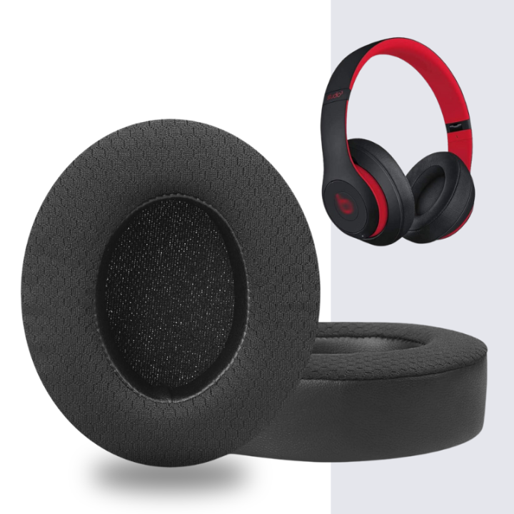 Replacement ear pads for Beats Studio 2 & Studio 3 wireless headphones,soundproof memory foam for added thickness