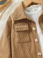 Baby Clothing Solid Set 2025 Autumn Winter New Baby Boy's Long Sleeve Suit Shirt Coat+Pant Cool 3-24M Two-piece ClothesSet.