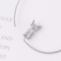 Cartoon Creative Cat Big Loop Earrings Simple Exaggerated Circle Earrings for Women Personalized Fashion Jewelry. 