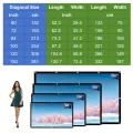60 72 100 120 150 Inch 16:9 Portable Wrinkle Free Lightweight Projector Screen Home Outdoor Front Rear Projection Curtain Fabric. 